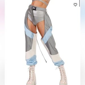 iHeartRaves Now U See Me Reflective Chaps-Baby Blue